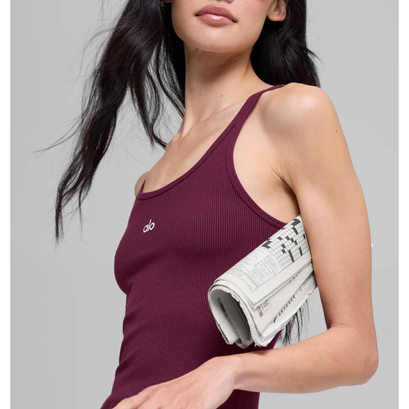 LIMITED COLOR Burgundy ribbed prosper tank - Picture 4 of 4